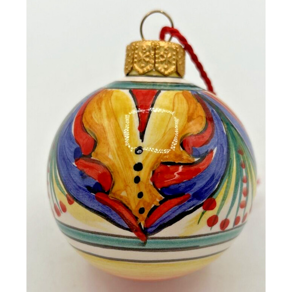 Vintage Deruta Ceramiche Italian Pottery Christmas Ornament U255 - Picture 1 of 3